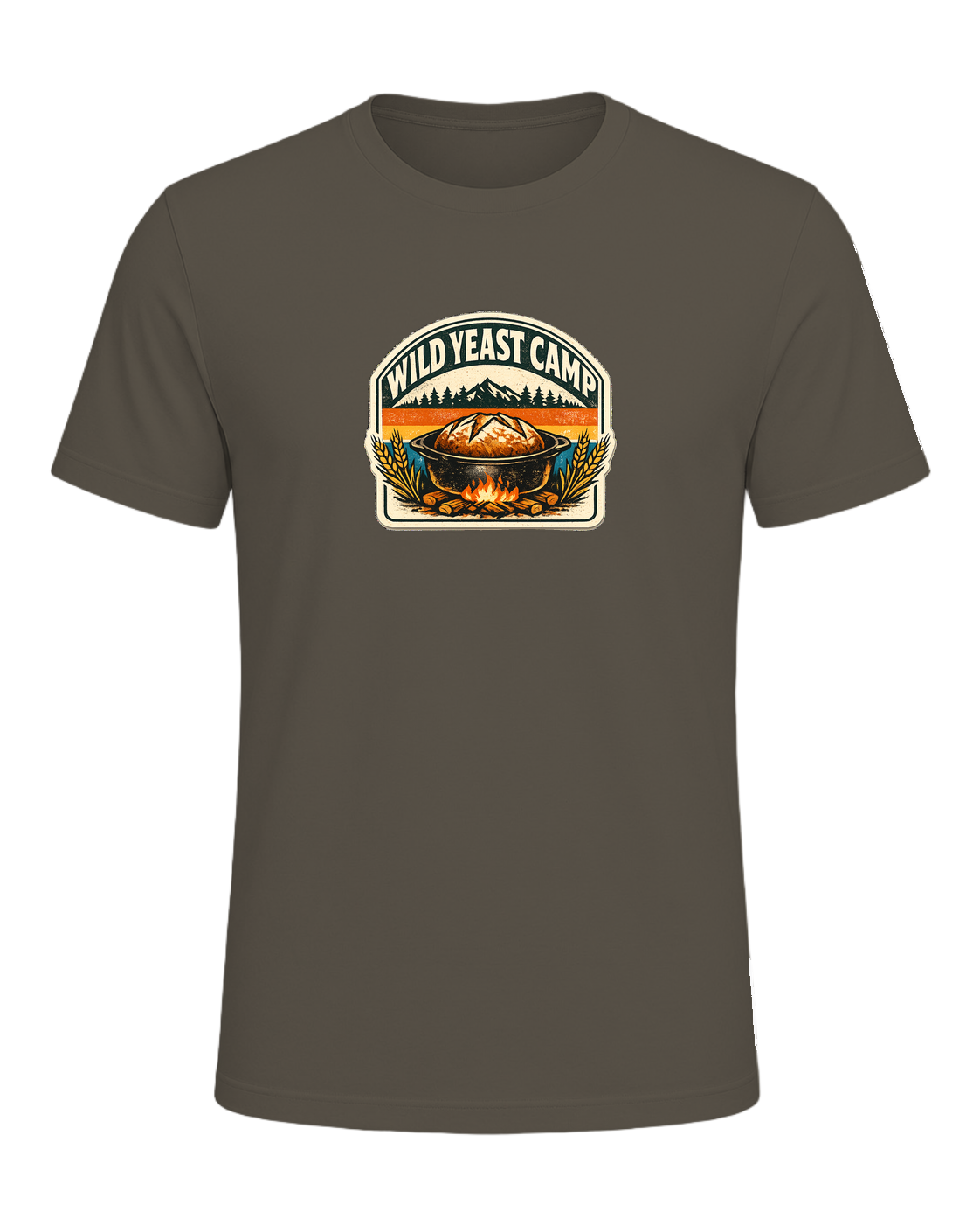 Wild Yeast Camp Tee — Army