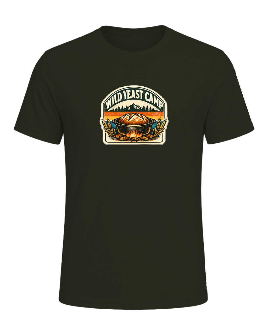 Wild Yeast Camp Tee — Dark Olive