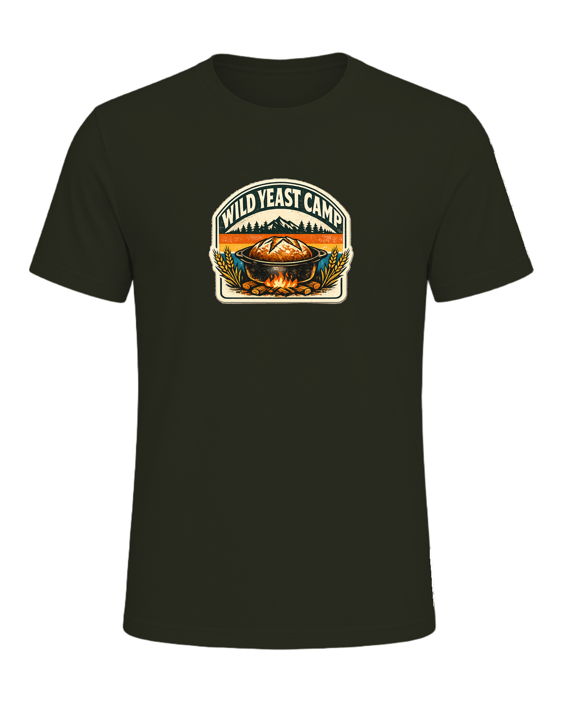 Wild Yeast Camp Tee — Dark Olive