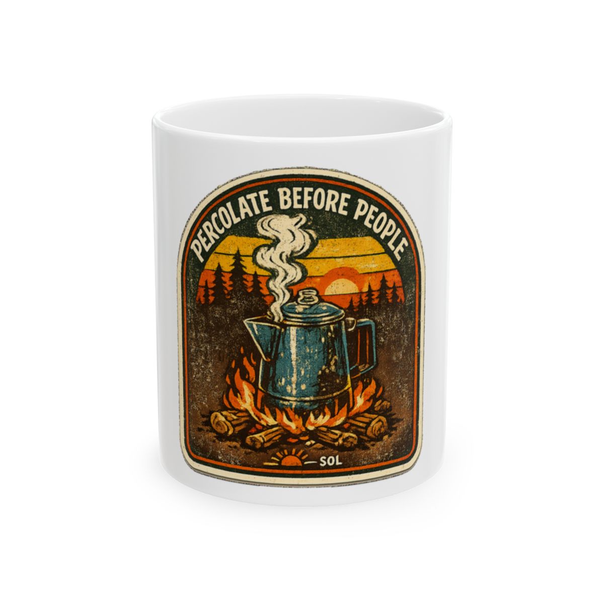 Percolate Before People Tee Mug