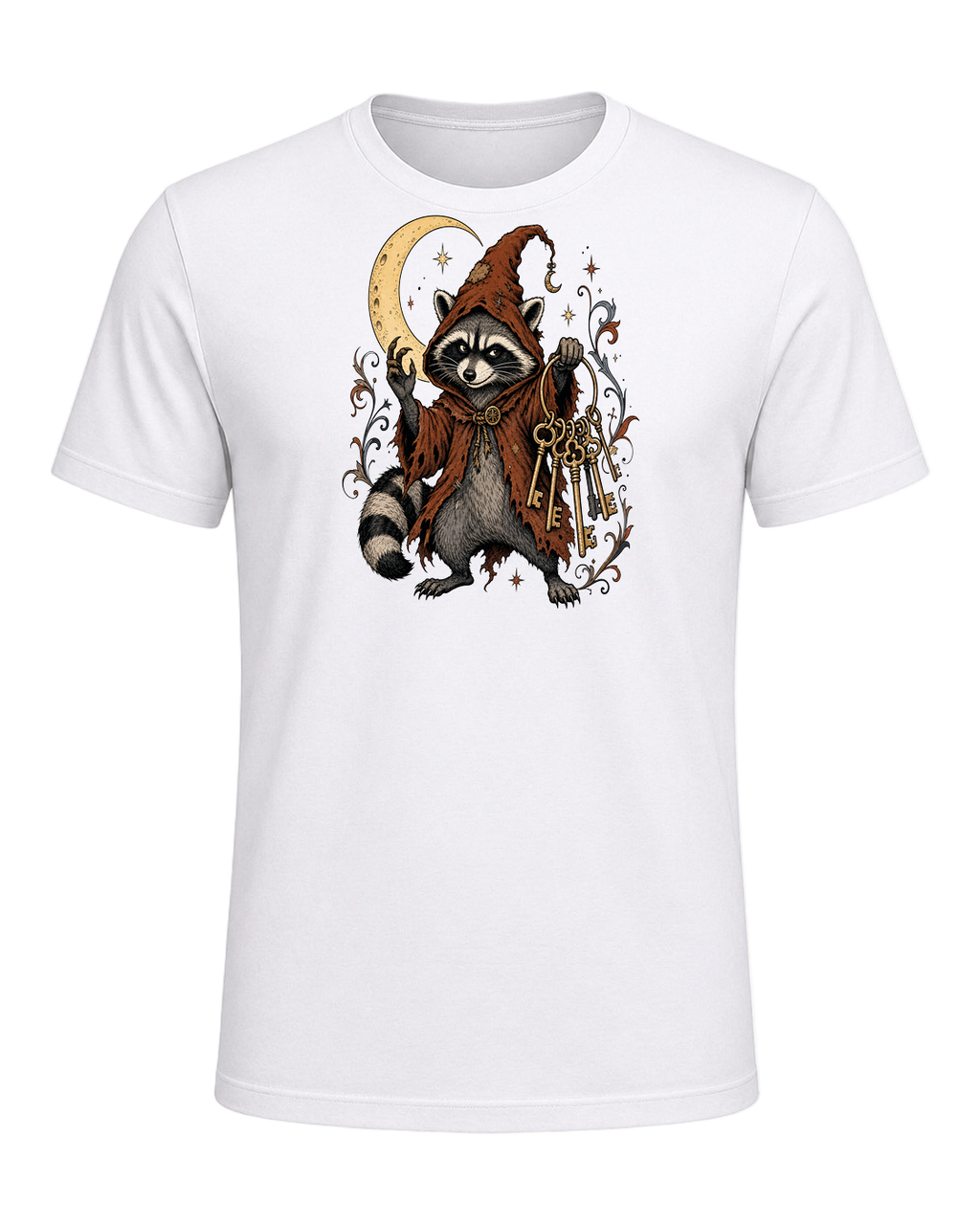 Raccoon Wizard Energy — White