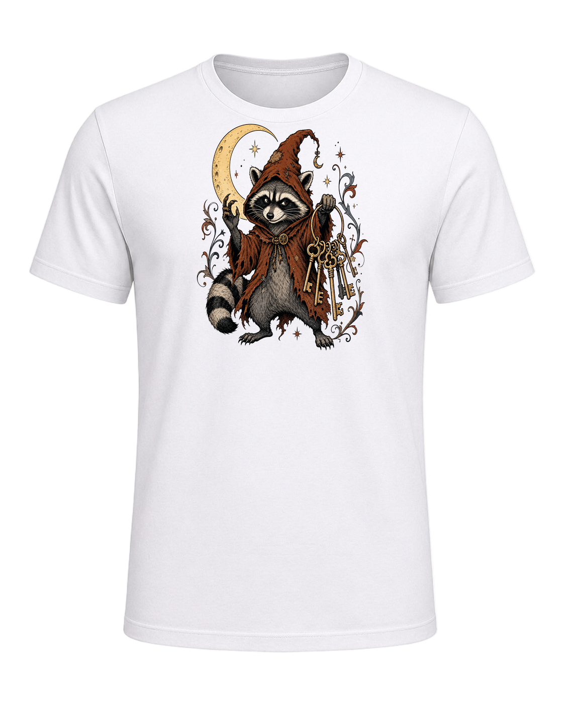 Raccoon Wizard Energy — White