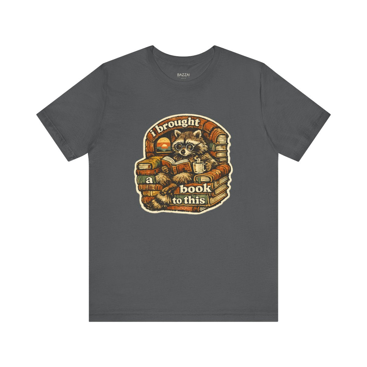 Funny Reader T-Shirt — I Brought a Book to This — books t-shirt design by Margaux