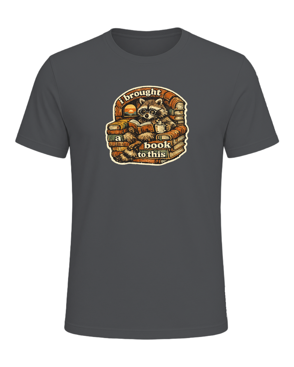 I Brought A Book To This Tee — Asphalt