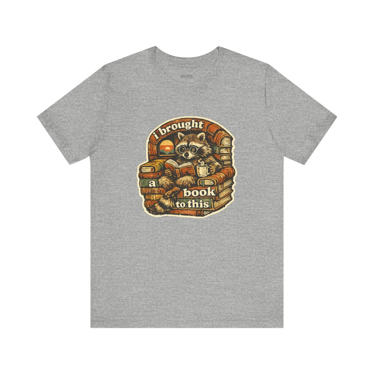 Funny Reader T-Shirt — I Brought a Book to This — books t-shirt design by Margaux