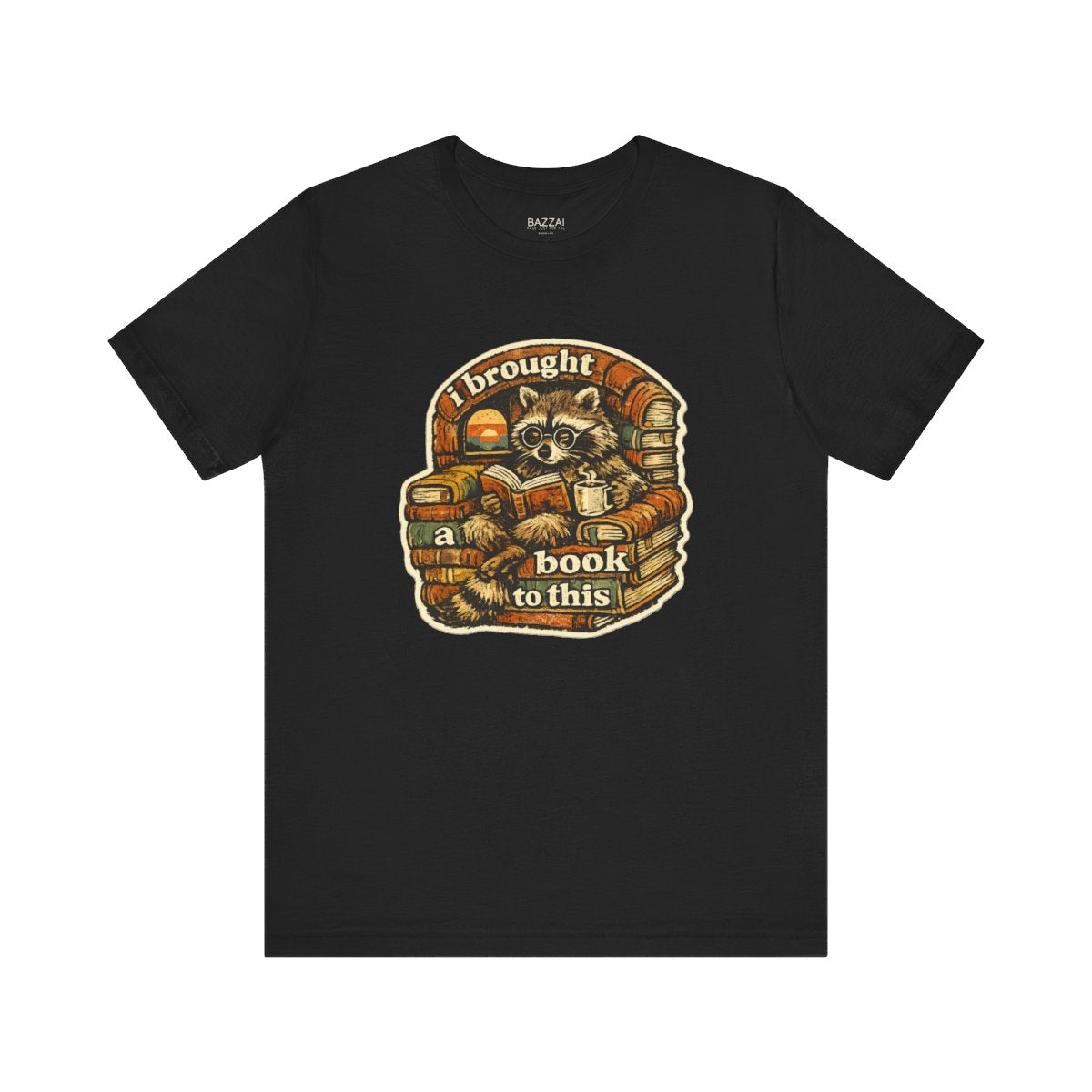 Funny Reader T-Shirt — I Brought a Book to This — books t-shirt design by Margaux