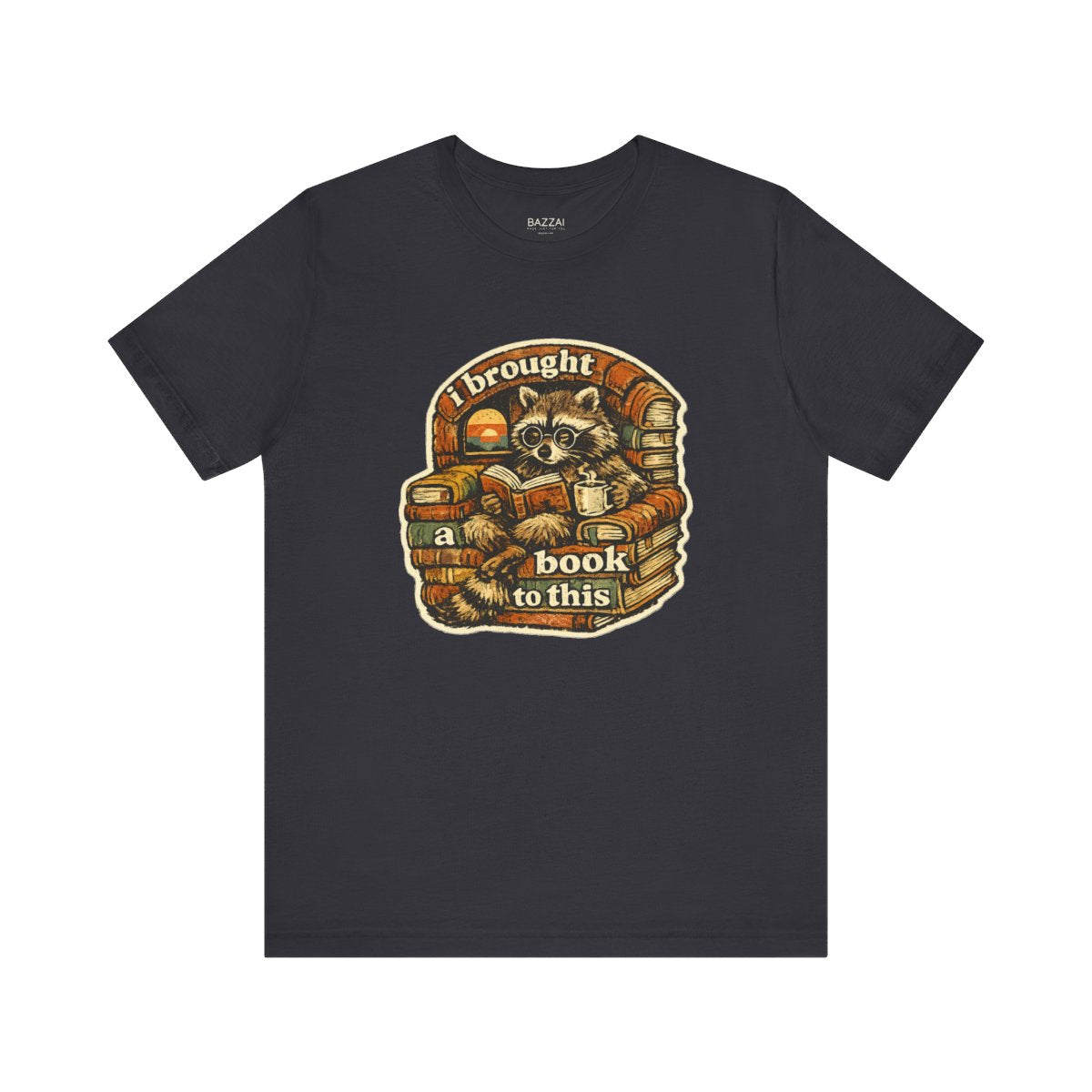 Funny Reader T-Shirt — I Brought a Book to This — books t-shirt design by Margaux