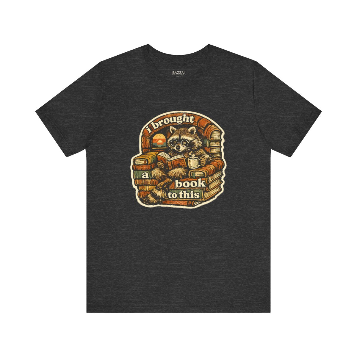 Funny Reader T-Shirt — I Brought a Book to This — books t-shirt design by Margaux