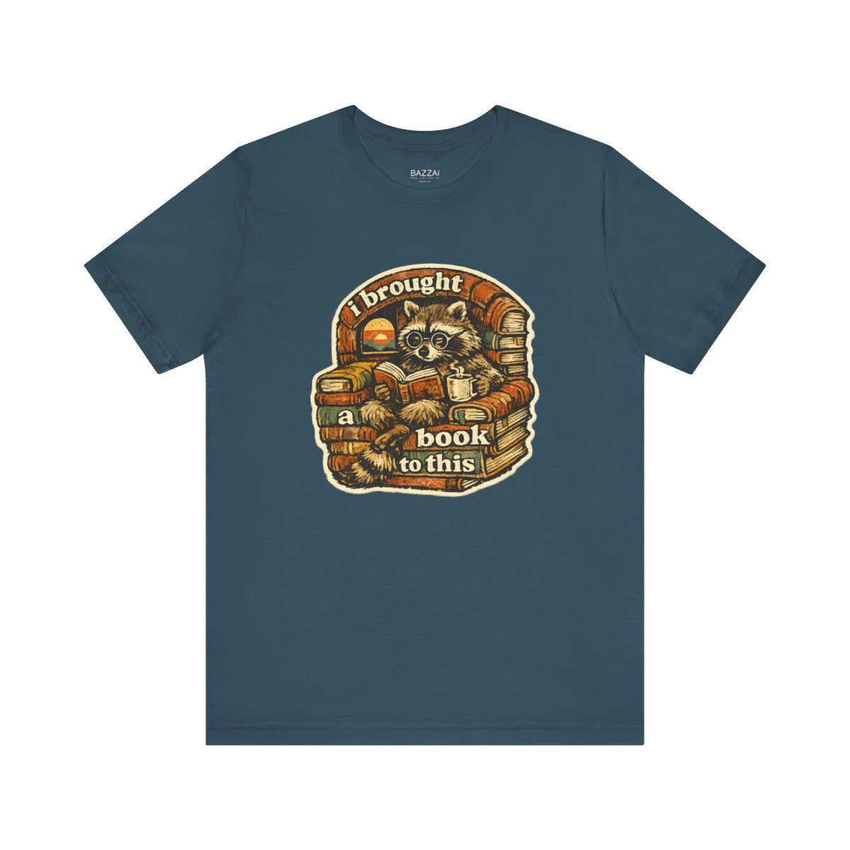 Funny Reader T-Shirt — I Brought a Book to This — books t-shirt design by Margaux