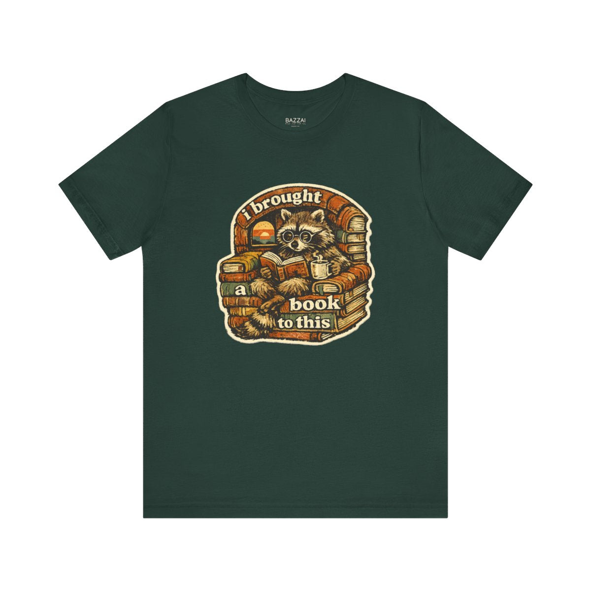 Funny Reader T-Shirt — I Brought a Book to This — books t-shirt design by Margaux