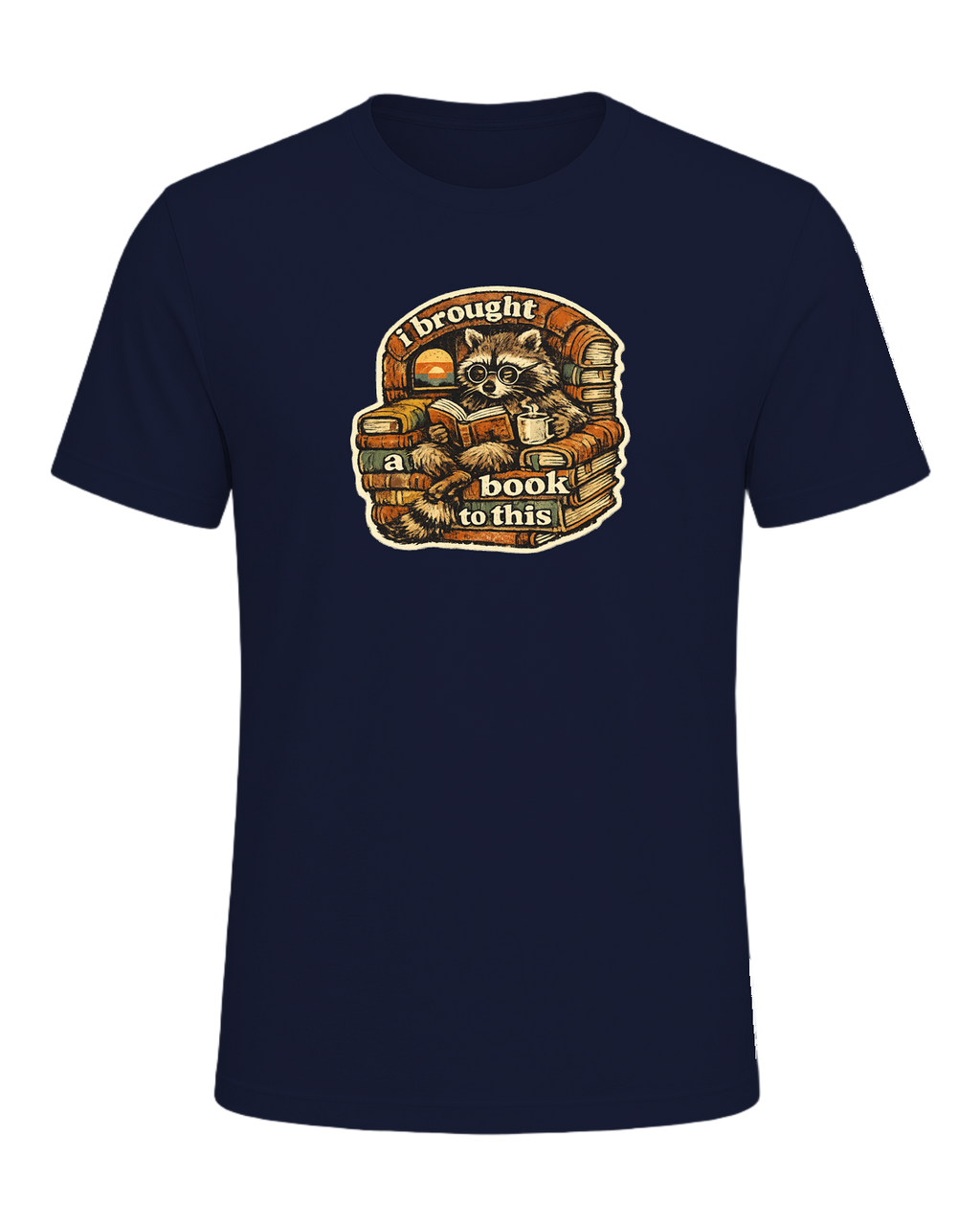 I Brought A Book To This Tee — Navy