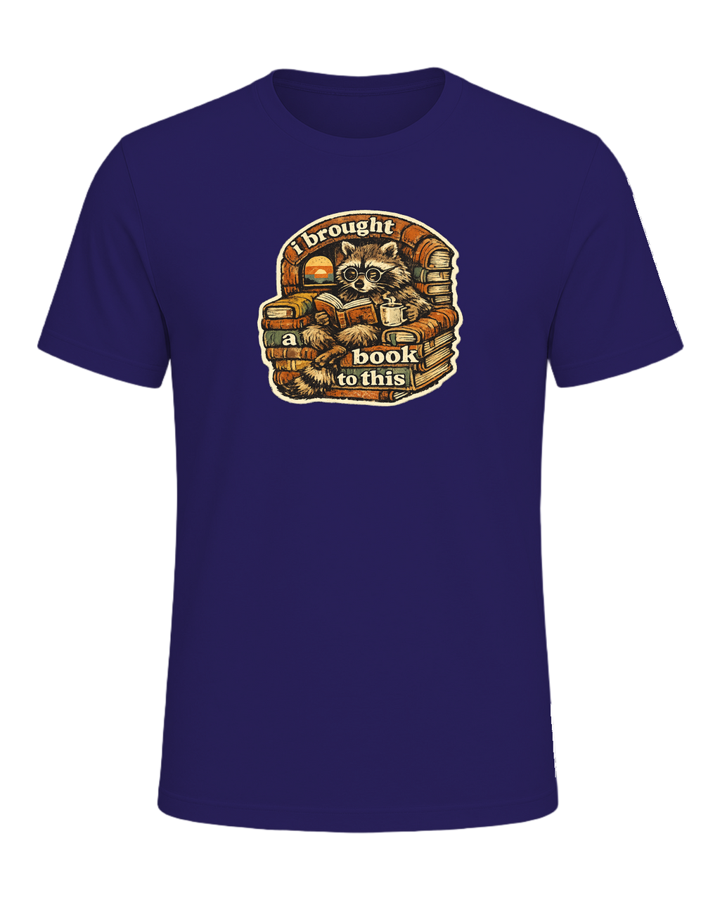 I Brought A Book To This Tee — Team Navy