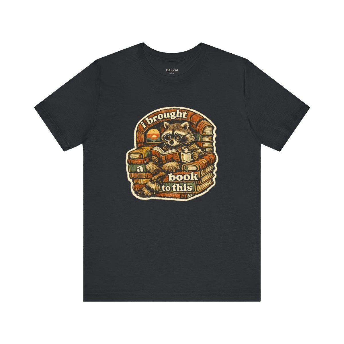 Funny Reader T-Shirt — I Brought a Book to This — books t-shirt design by Margaux