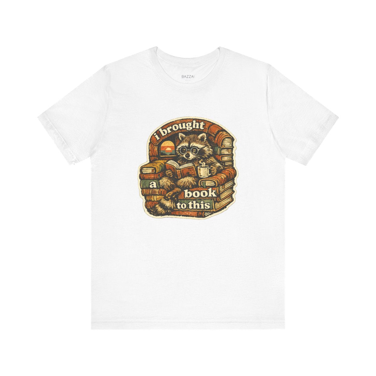 Funny Reader T-Shirt — I Brought a Book to This — books t-shirt design by Margaux