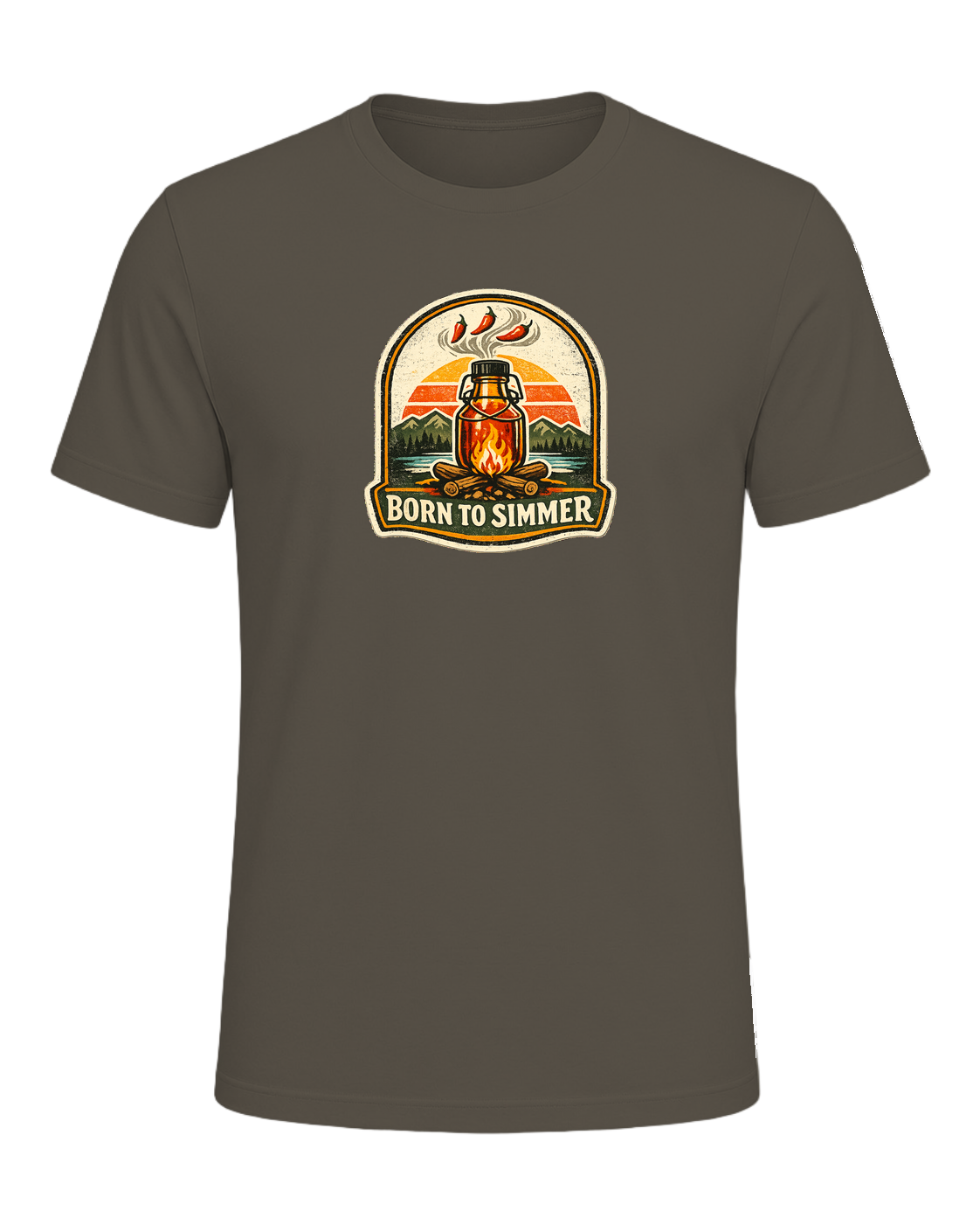 Born To Simmer Tee — Army