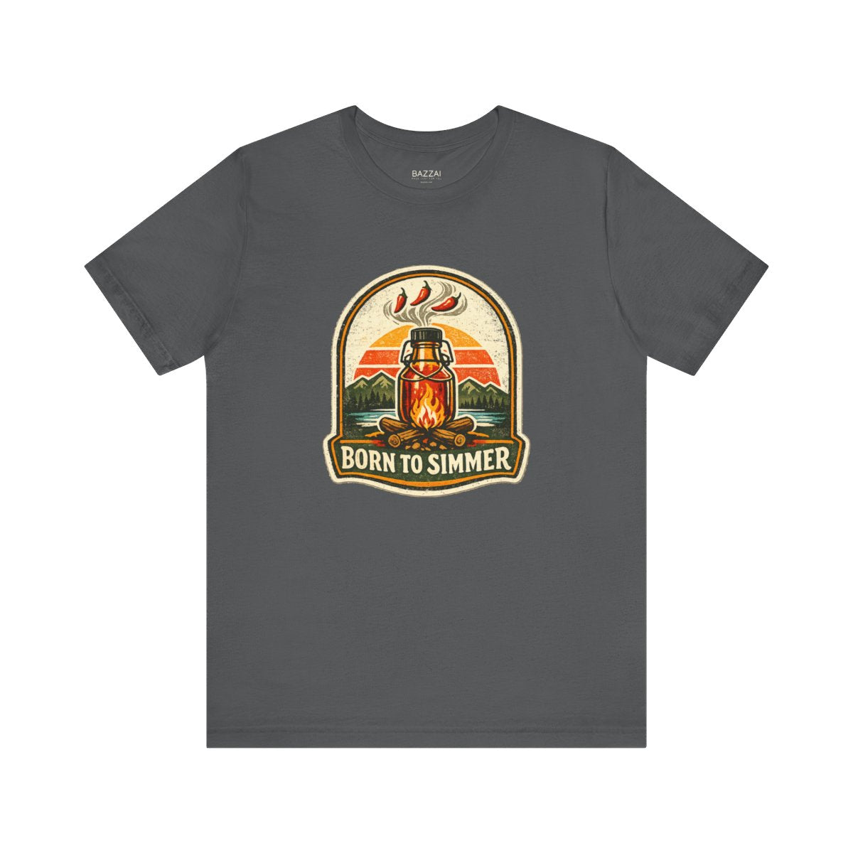 Hot Sauce Gift T-Shirt — Born to Simmer — t-shirt design by Sol