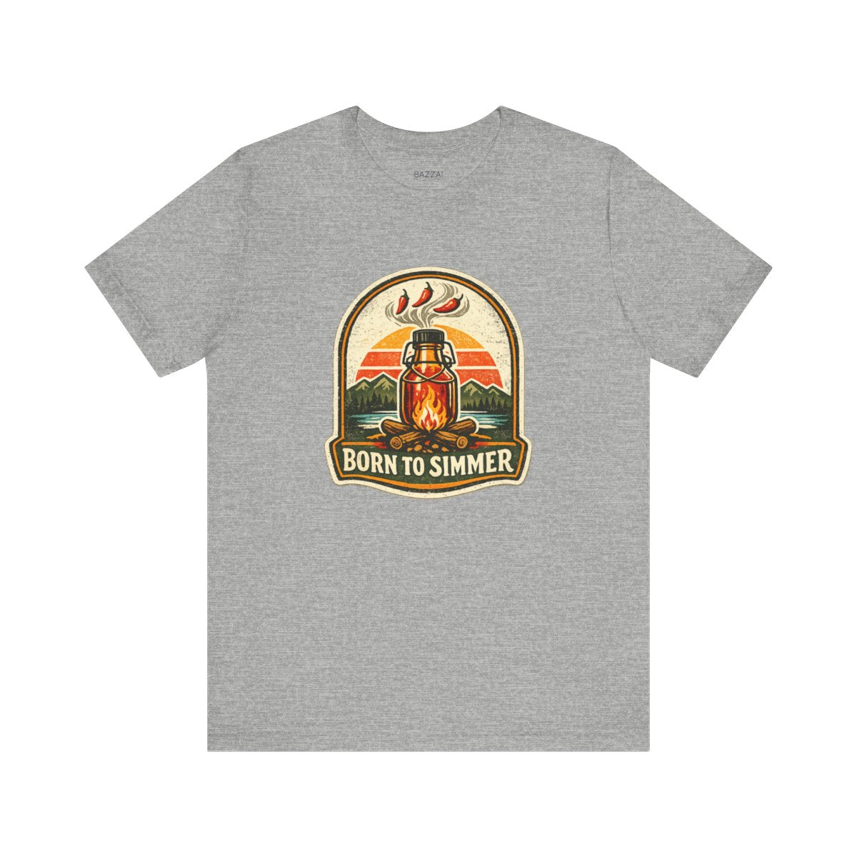 Hot Sauce Gift T-Shirt — Born to Simmer — t-shirt design by Sol