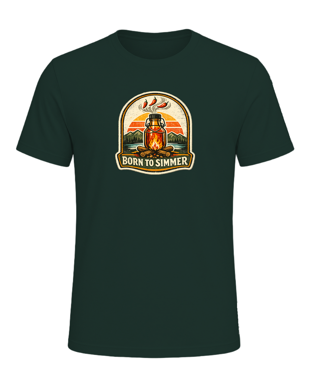 Born To Simmer Tee — Forest
