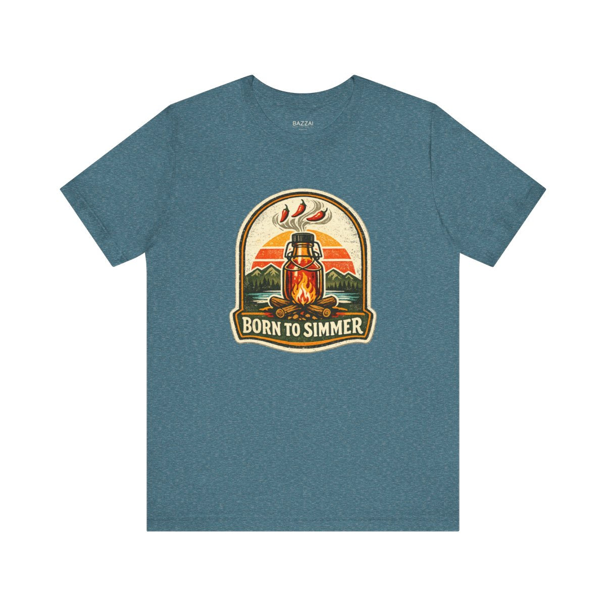 Hot Sauce Gift T-Shirt — Born to Simmer — t-shirt design by Sol