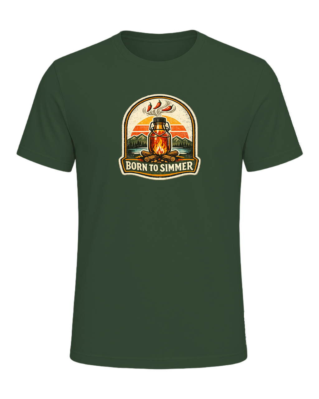 Born To Simmer Tee — Heather Forest