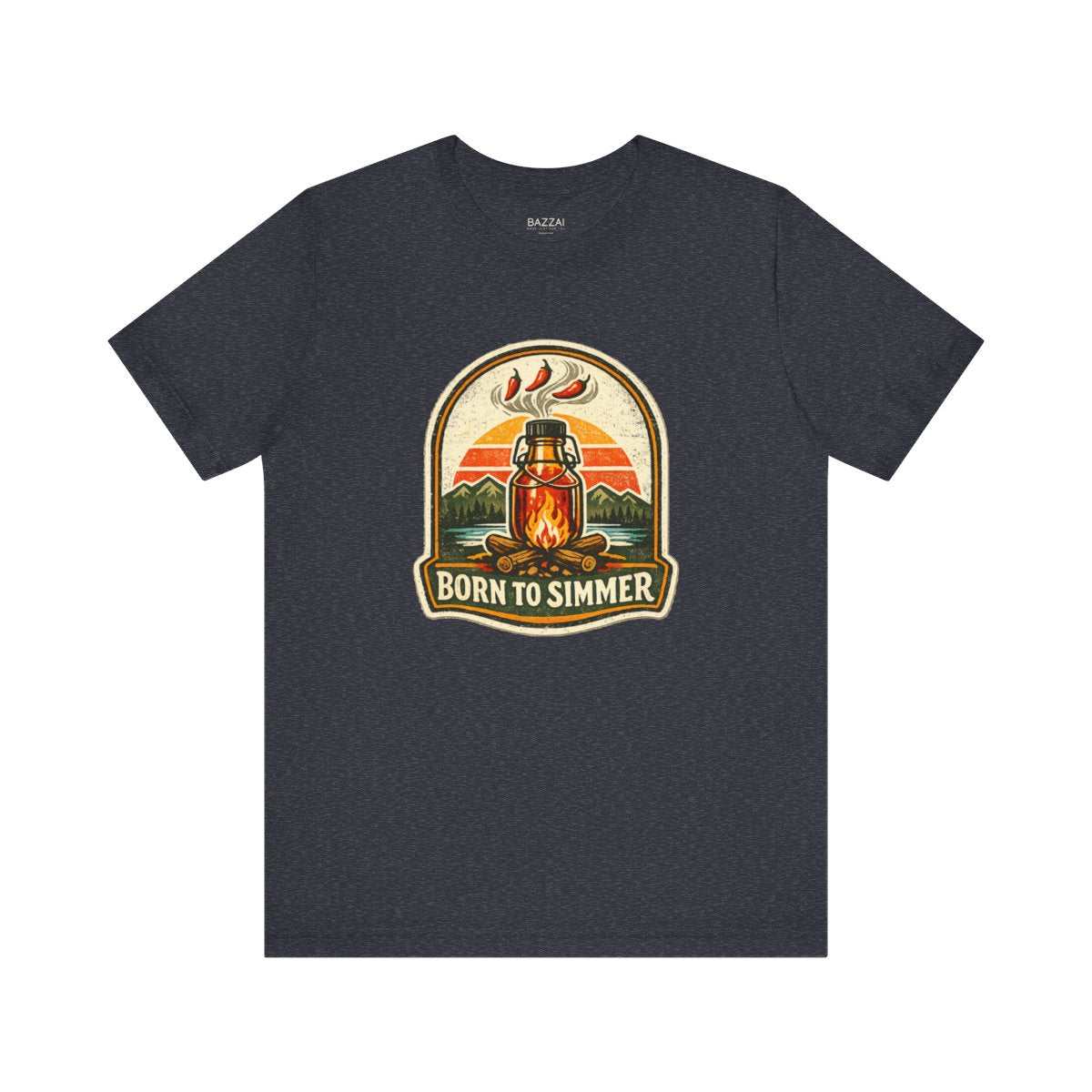 Hot Sauce Gift T-Shirt — Born to Simmer — t-shirt design by Sol