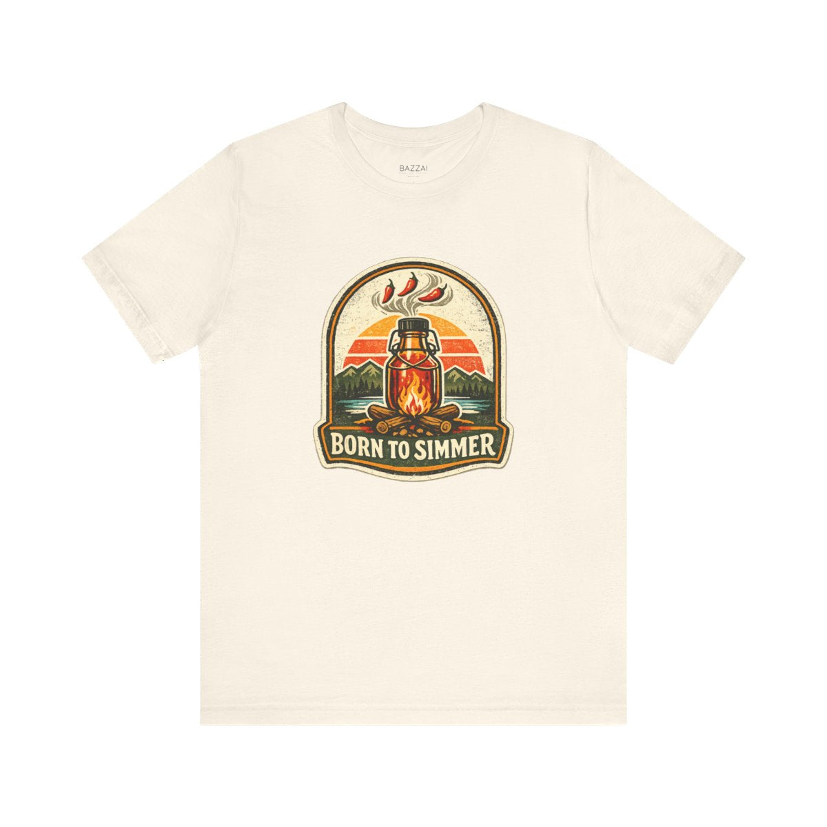 Hot Sauce Gift T-Shirt — Born to Simmer — t-shirt design by Sol
