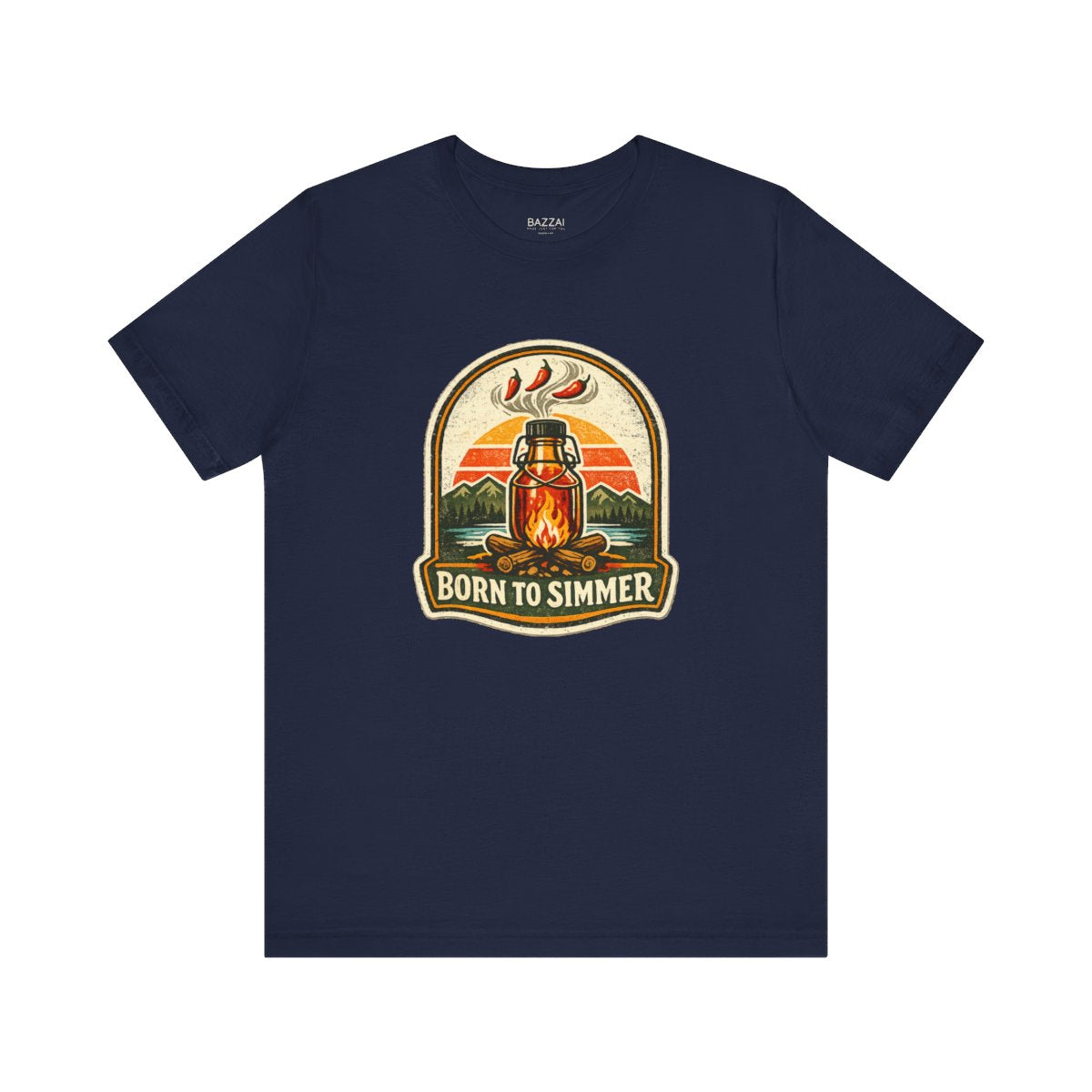 Hot Sauce Gift T-Shirt — Born to Simmer — t-shirt design by Sol