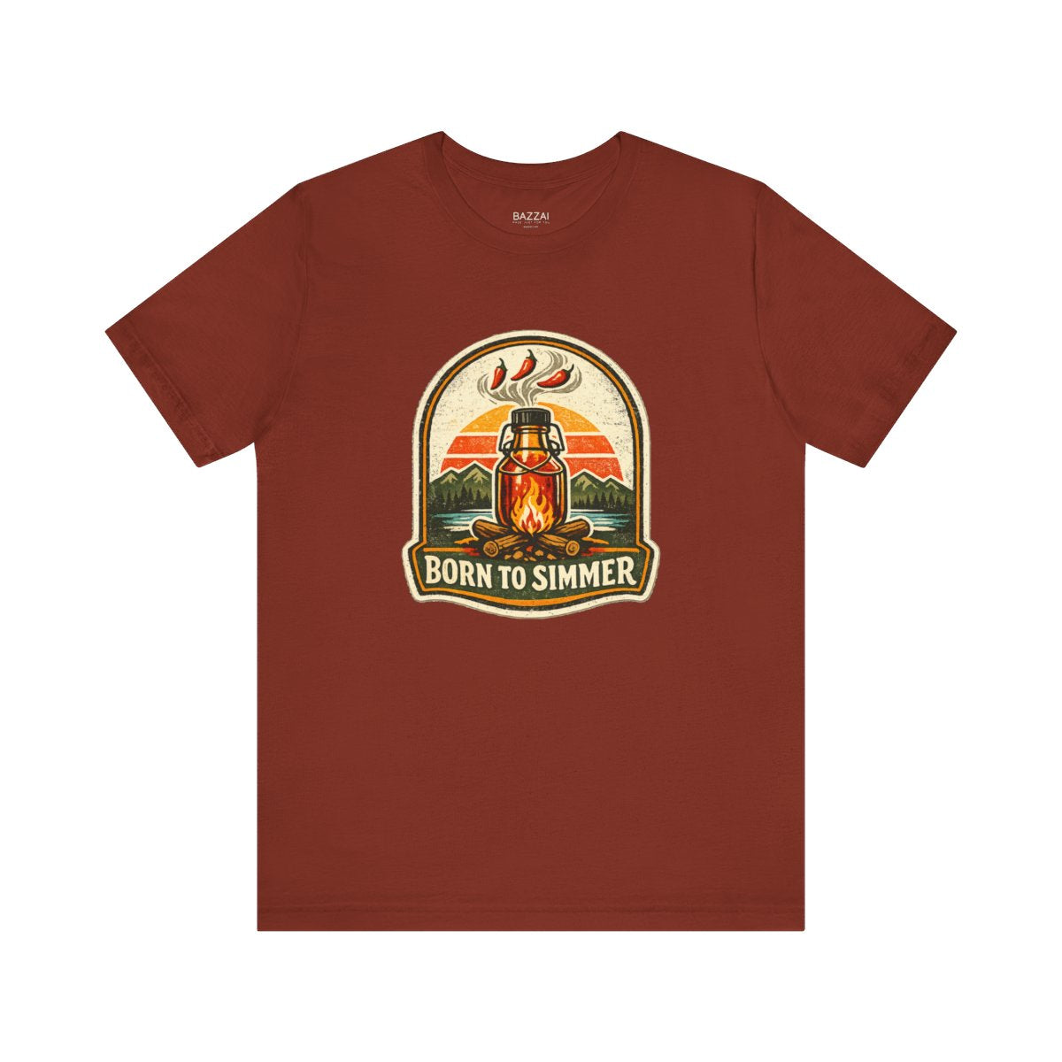 Hot Sauce Gift T-Shirt — Born to Simmer — t-shirt design by Sol