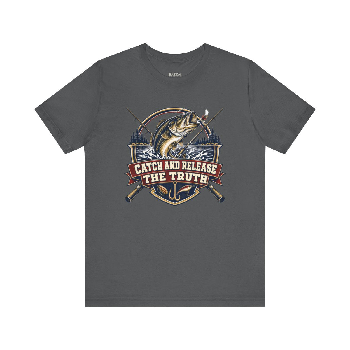 Funny Angler T-Shirt — Catch and Release the Truth — angler t-shirt design