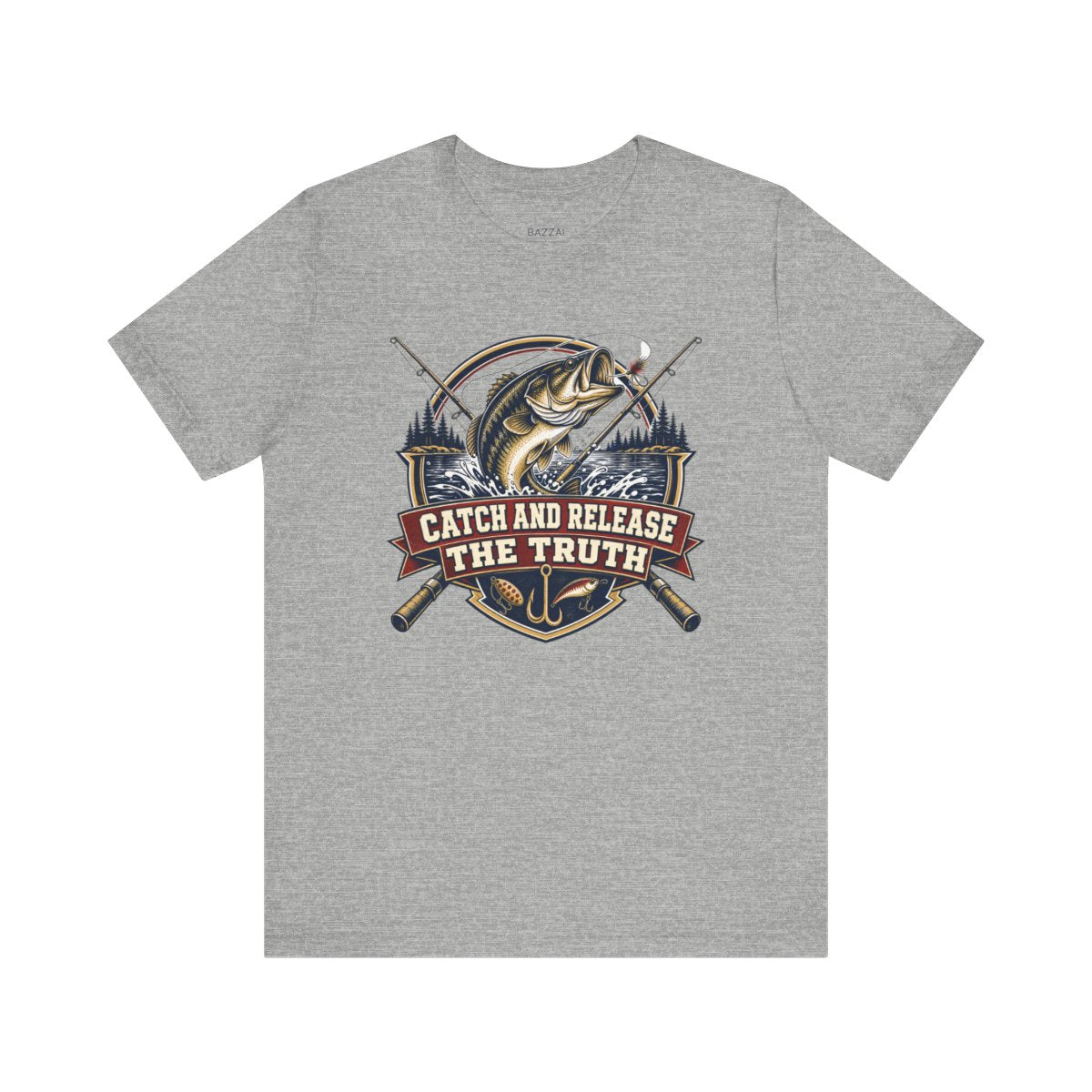 Funny Angler T-Shirt — Catch and Release the Truth — angler t-shirt design