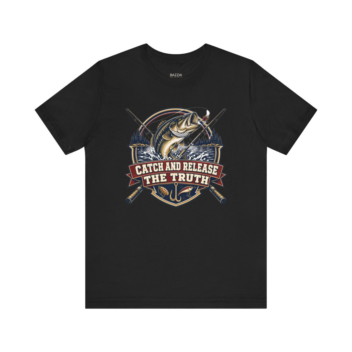 Funny Angler T-Shirt — Catch and Release the Truth — angler t-shirt design