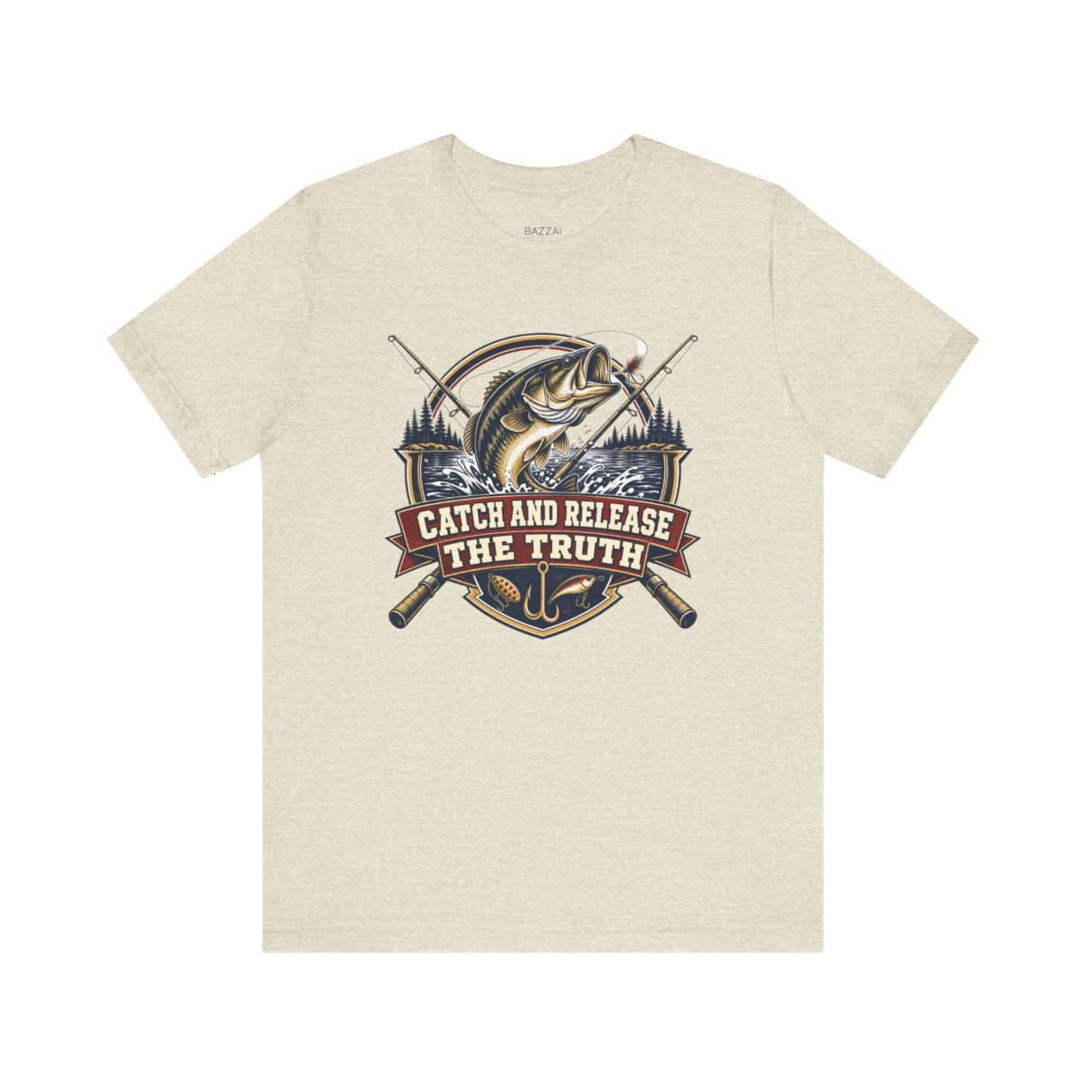 Funny Angler T-Shirt — Catch and Release the Truth — angler t-shirt design