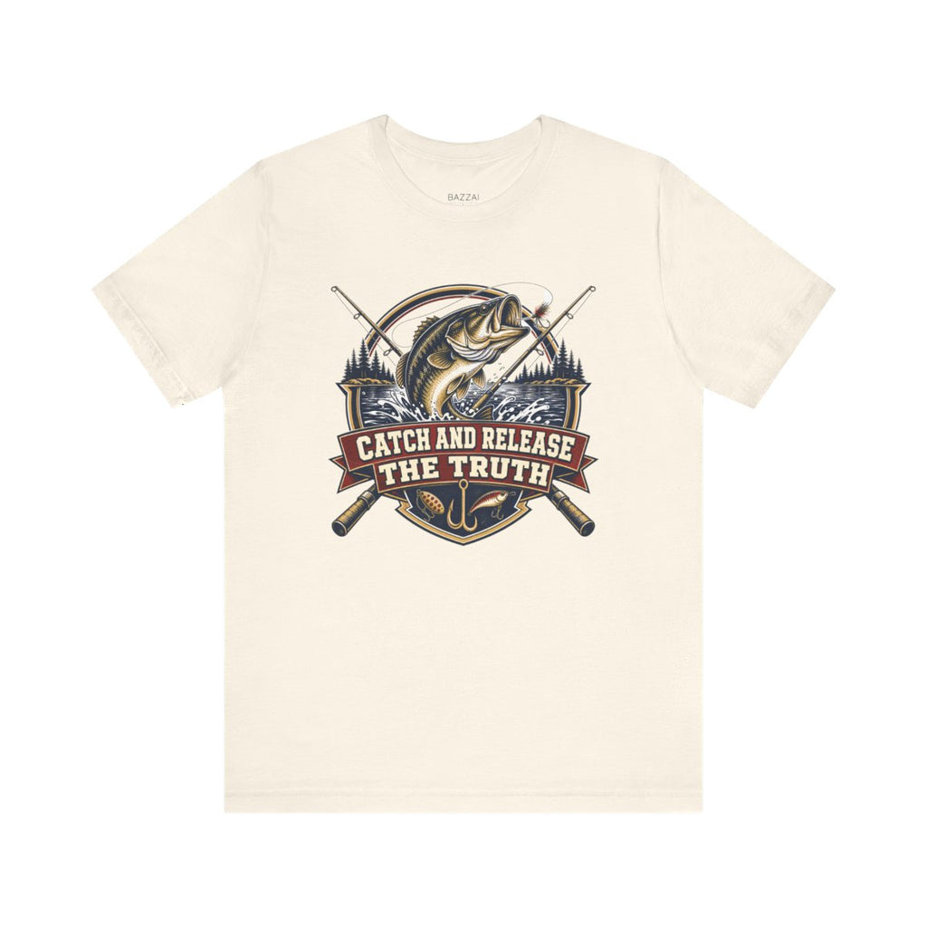 Funny Angler T-Shirt — Catch and Release the Truth — angler t-shirt design