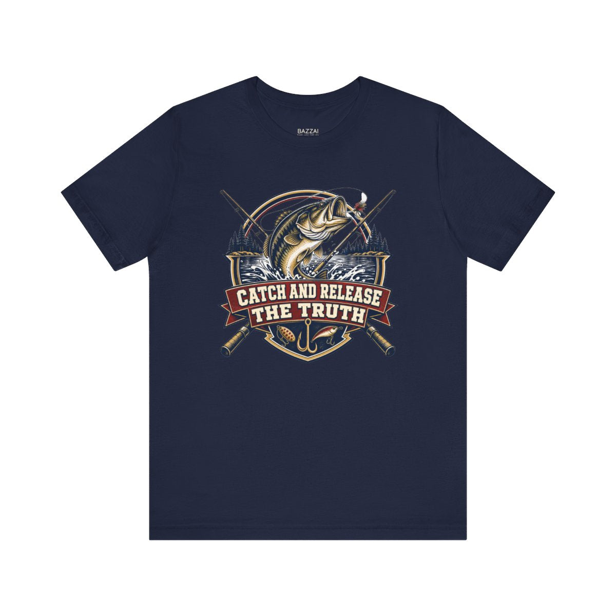 Funny Angler T-Shirt — Catch and Release the Truth — angler t-shirt design