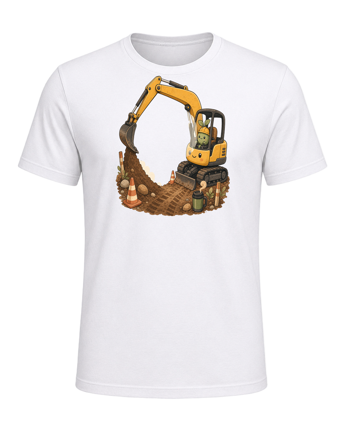 Excavator therapy in session — White