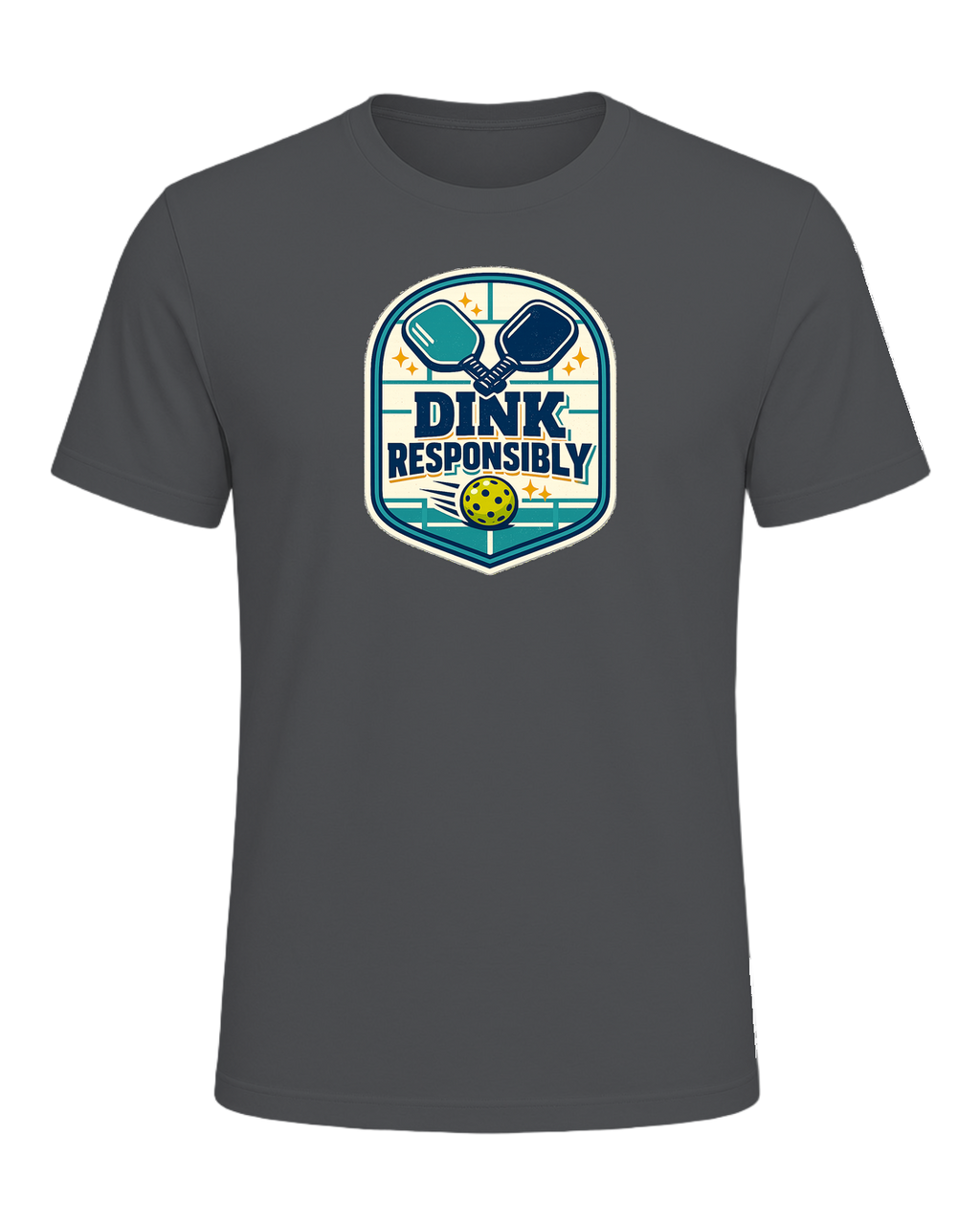 Dink Responsibly Tee — Asphalt