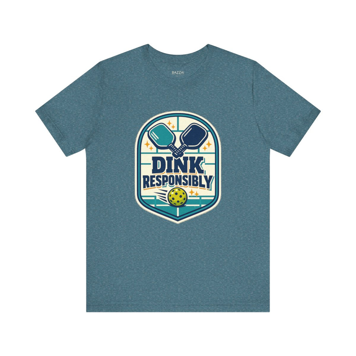Pickleball Gift T-Shirt — Dink Responsibly — pickleball t-shirt design by Reggie