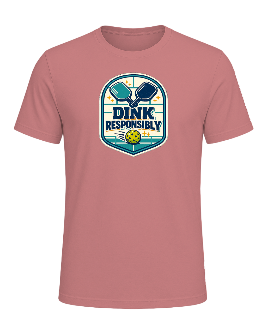 Dink Responsibly Tee — Heather Mauve