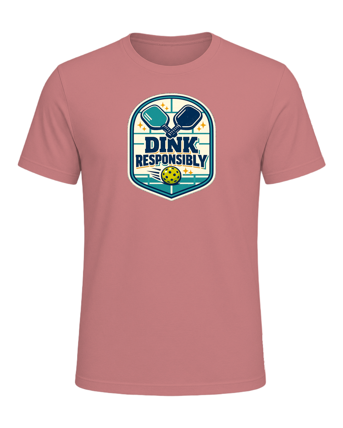 Dink Responsibly Tee — Heather Mauve