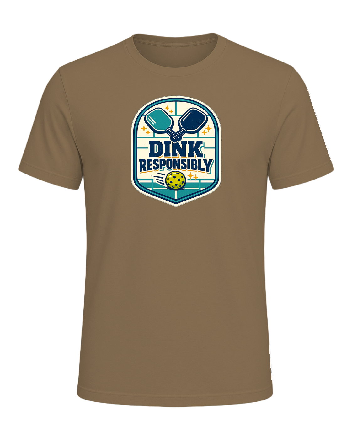 Dink Responsibly Tee — Heather Olive