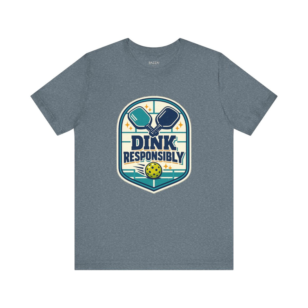 Pickleball Gift T-Shirt — Dink Responsibly — pickleball t-shirt design by Reggie