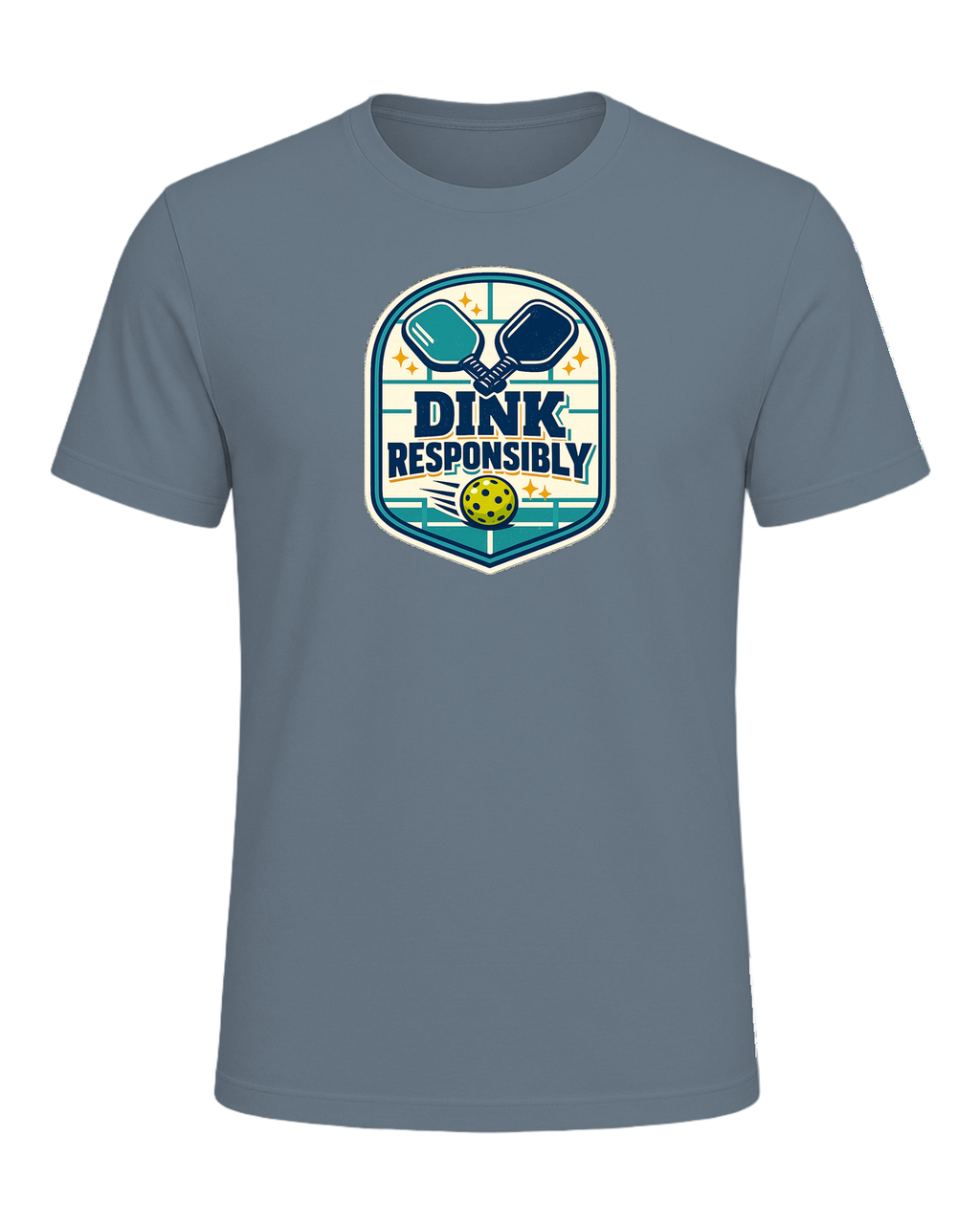 Dink Responsibly Tee — Heather Slate