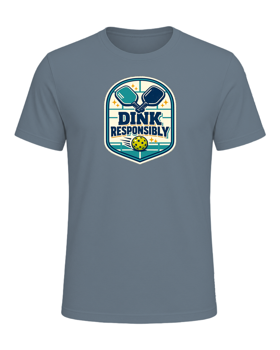 Dink Responsibly Tee — Heather Slate