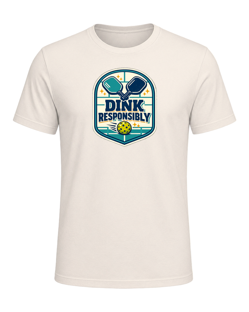Dink Responsibly Tee — Natural