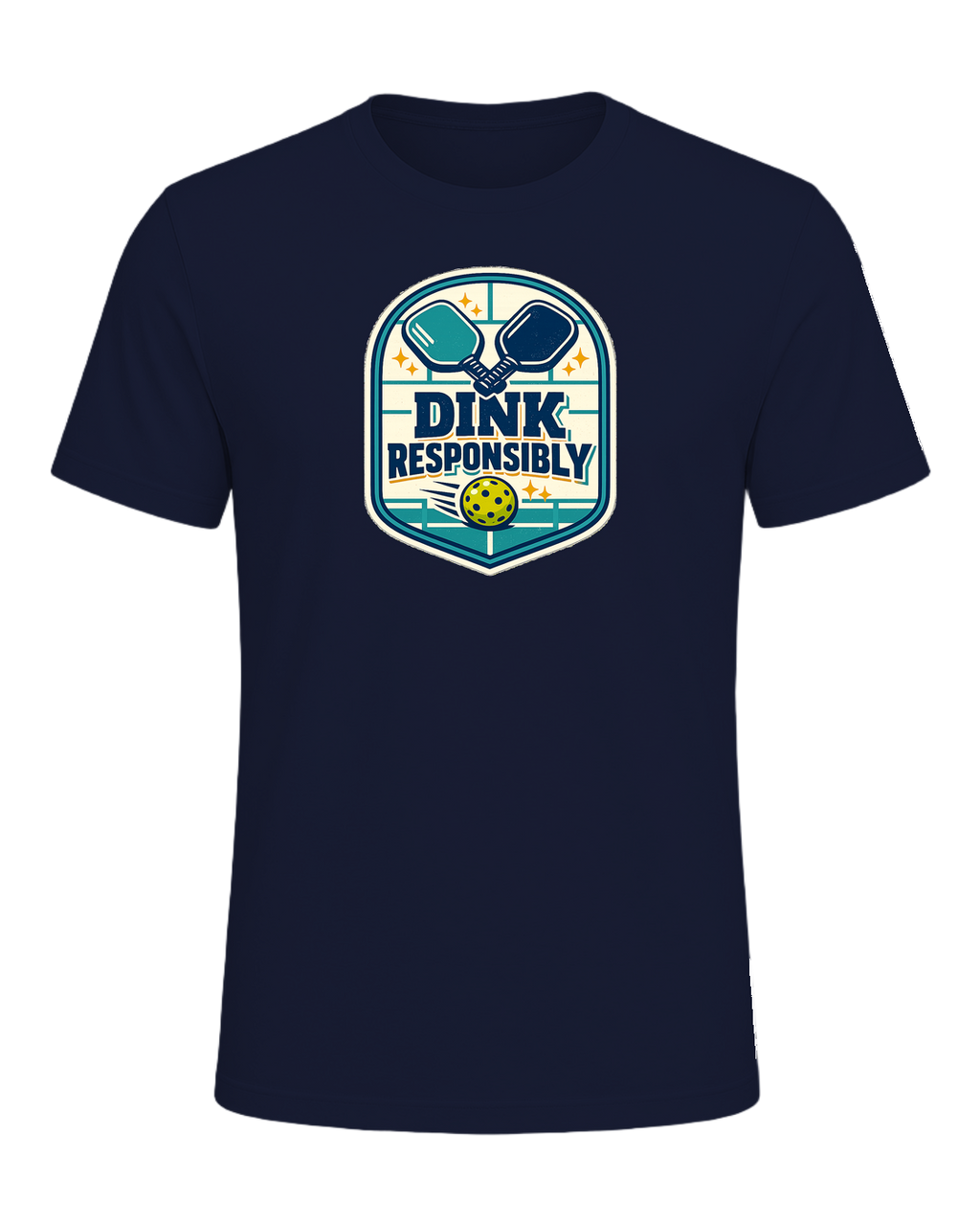 Dink Responsibly Tee — Navy