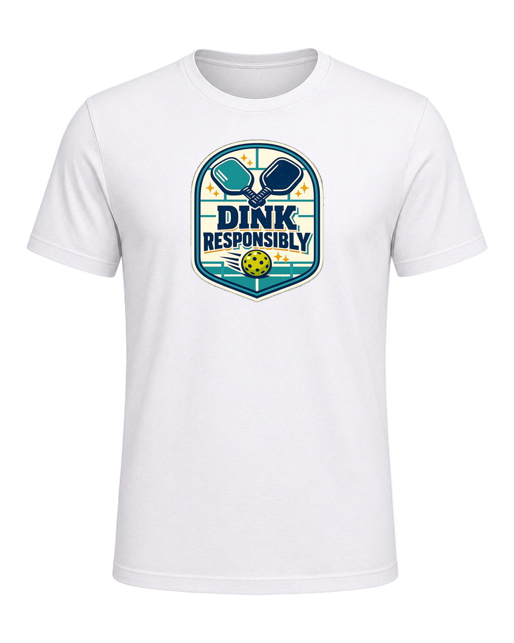 Dink Responsibly Tee — White