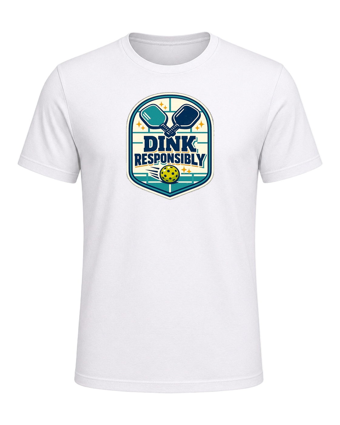 Dink Responsibly Tee — White