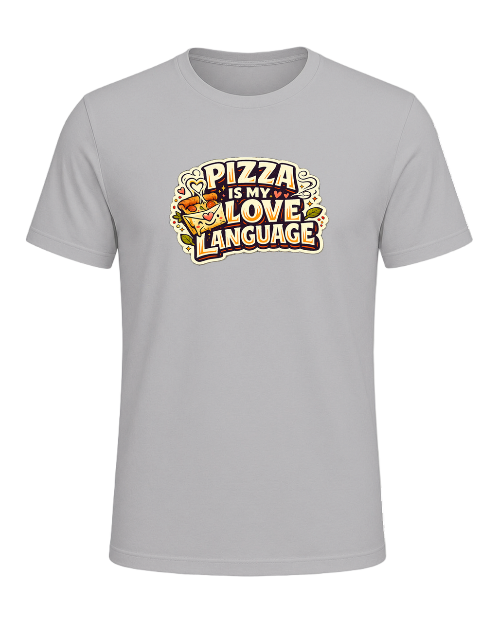 Pizza Is My Love Language Tee — Athletic Heather