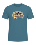 Pizza Is My Love Language Tee — Heather Deep Teal