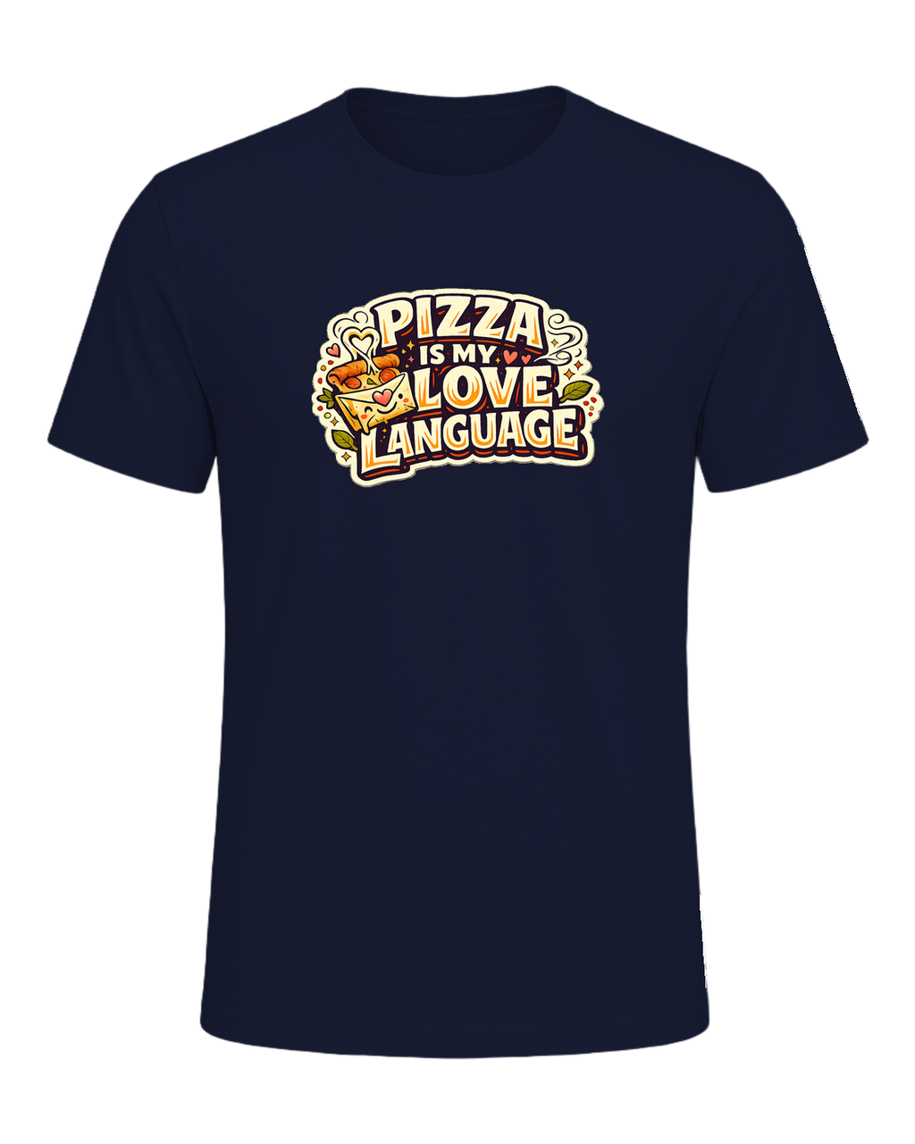 Pizza Is My Love Language Tee — Navy